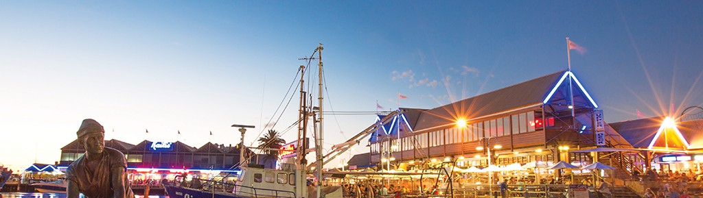 Fremantle Fishing Boat Harbour At Sunset